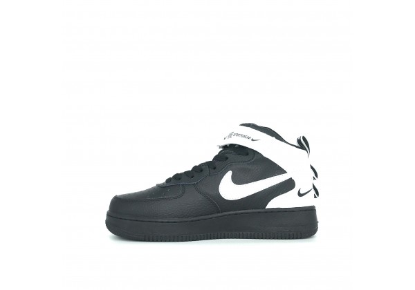 Кроссовки Nike Air Force 1 Mid черные с белым